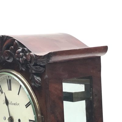 Bracket Clock mahogany cased twin fusse Regency - Image 8