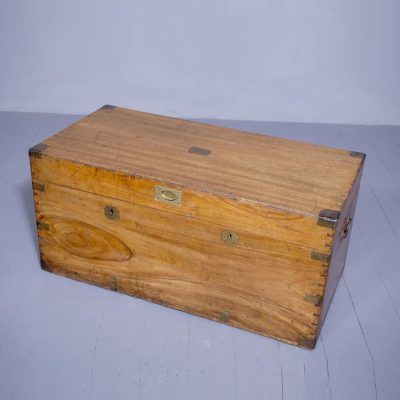 An Early Victorian Military Style Camphorwood Box - Image 3