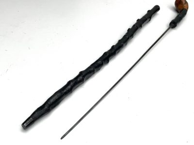 IRISH BLACKTHORN WALKING STICK SWORD STICK - Image 13