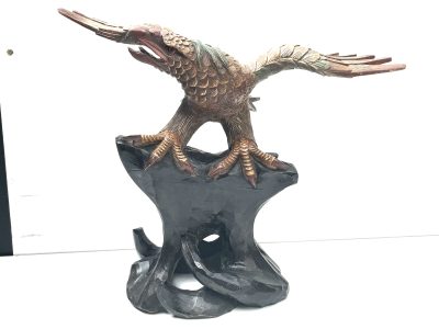 AMERICAN BALD  EAGLE CARVED ON BASE VICTORIAN - Image 17