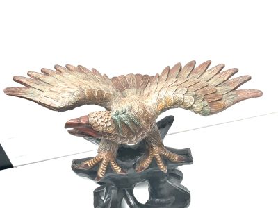 AMERICAN BALD  EAGLE CARVED ON BASE VICTORIAN - Image 5