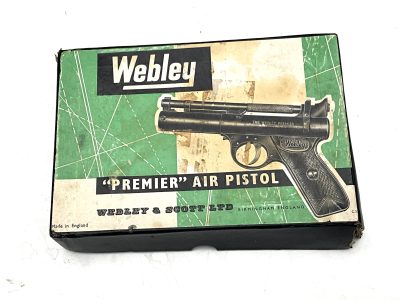 WEBLEY PREMIER .22 PISTOL ORIGINAL BOX - Image 2