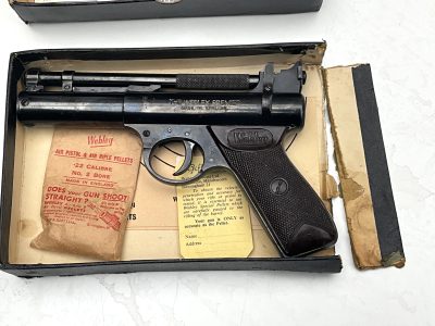 WEBLEY PREMIER .22 PISTOL ORIGINAL BOX - Image 4