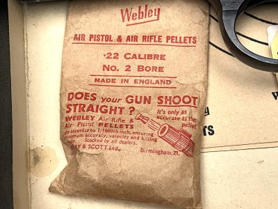 WEBLEY PREMIER .22 PISTOL ORIGINAL BOX - Image 5