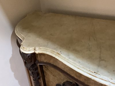 CREDENZA BURR WALNUT MARBLE TOPPED CIRCA 1850 - Image 5