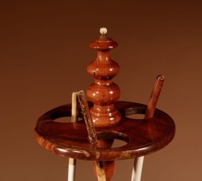 Treen, Tobacco Interest Set of mid 19th Century Dutch antique mahogany coopered pipe stand and its coopered mahogany tobacco box - Image 2