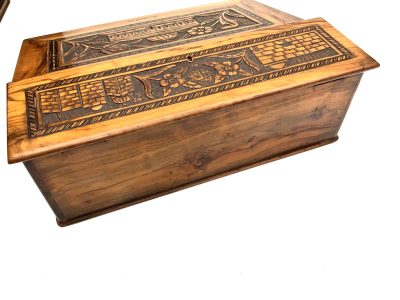 TEMPLE MOUNT CARVED OLIVE WOOD WRITING SLOPE - Image 12