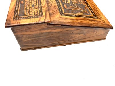 TEMPLE MOUNT CARVED OLIVE WOOD WRITING SLOPE - Image 13