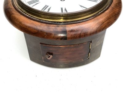 WALL CLOCK ROUND MAHOGANY 8 DAY - Image 2
