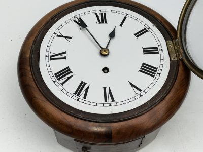 WALL CLOCK ROUND MAHOGANY 8 DAY - Image 3