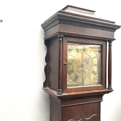 JAMES YARDLEY 18th CENTURY OAK LONG CASED CLOCK - Image 2
