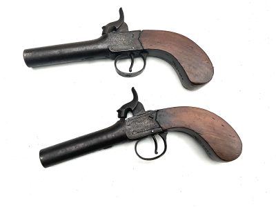 PAIR OF PERCUSHION OVERCOAT PISTOLS - Image 4