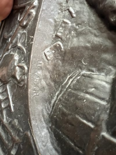 Rapouse copper wall plaque After David Teniers Tavern Scene - Image 5