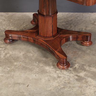 Brass Inlaid Rosewood Library Table - Image 12