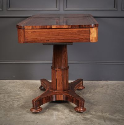Brass Inlaid Rosewood Library Table - Image 13