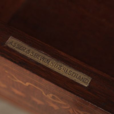 Marquetry Inlaid Mahogany Glazed Cabinet - Image 15