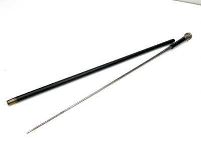 SILVER TOP GENT'S WALKING STICK SWORD STICK - Image 9