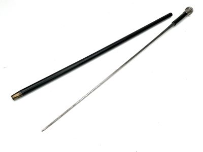 SILVER TOP GENT'S WALKING STICK SWORD STICK - Image 11