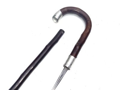 CHERRY WOOD GENTLEMAN’S WALKING STICK SWORD STICK. - Image 8