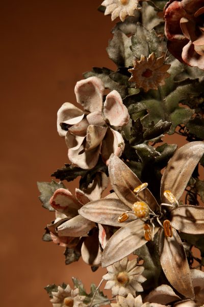 Very Decorative Italian Toleware And Brass Flower Vases, Circa 1850-70 - Image 4