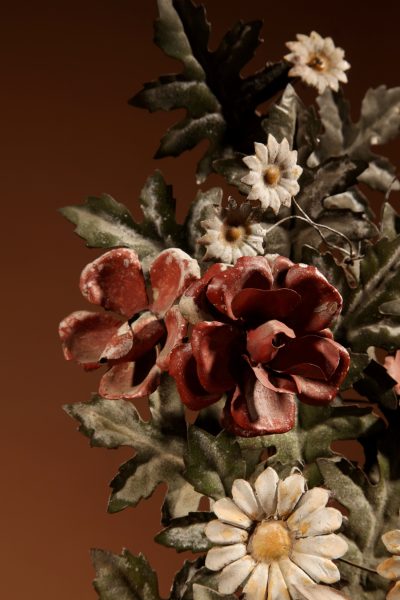 Very Decorative Italian Toleware And Brass Flower Vases, Circa 1850-70 - Image 5