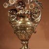 Very Decorative Italian Toleware And Brass Flower Vases, Circa 1850-70 - Image 7