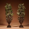 Very Decorative Italian Toleware And Brass Flower Vases, Circa 1850-70 - Image 9