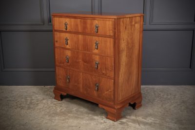 Art Deco Walnut Chest Of Drawers - Image 4
