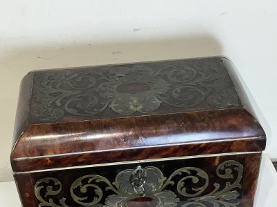 TORTOISE SHELL & BUELLE TEA CADDY - Image 2