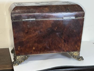 TORTOISE SHELL & BUELLE TEA CADDY - Image 6