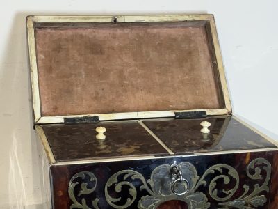 TORTOISE SHELL & BUELLE TEA CADDY - Image 14