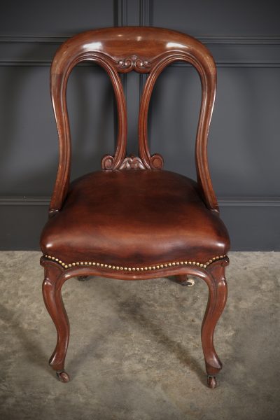 Mahogany & Leather Library Desk Chair - Image 3