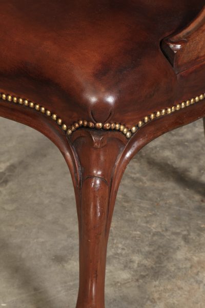 Mahogany & Leather Library Desk Chair - Image 8