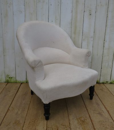 Antique French Napoleon III Tub Chair - Image 8