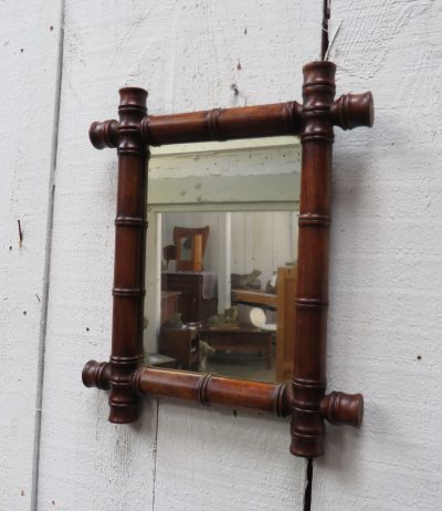 Antique French Faux Bamboo Mirror - Image 8