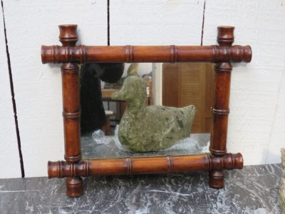 Antique French Faux Bamboo Mirror - Image 6