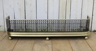 Victorian Brass Fireside Fender - Image 6