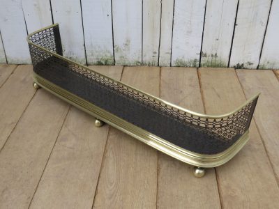 Victorian Brass Fireside Fender - Image 5