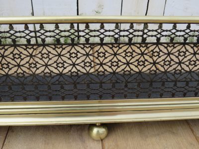 Victorian Brass Fireside Fender - Image 4