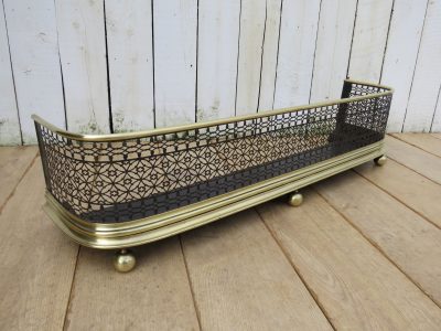 Victorian Brass Fireside Fender - Image 7