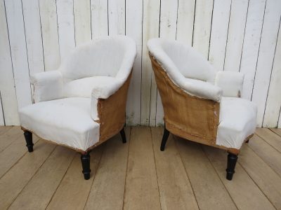 Pair Of Antique French Napoleon III Tub Armchairs - Image 7