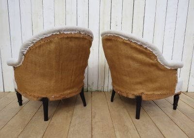 Pair Of Antique French Napoleon III Tub Armchairs - Image 3