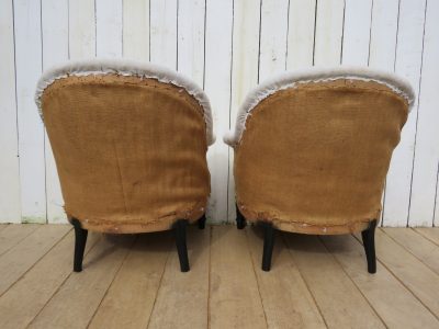 Pair Of Antique French Napoleon III Tub Armchairs - Image 6