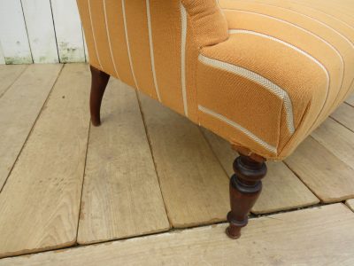 Antique French Napoleon III Scroll Top Sofa - Image 6