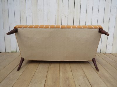 Antique French Napoleon III Scroll Top Sofa - Image 8