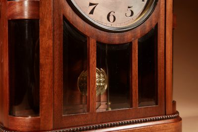 Art nouveau Rare Germany, Furtwangen/Black Forest Mahogany Mantel Clock Circa 1895.  - Image 10