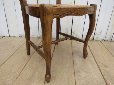 Set Of Six Oak & Rush Seated Dining Chairs - Image 4