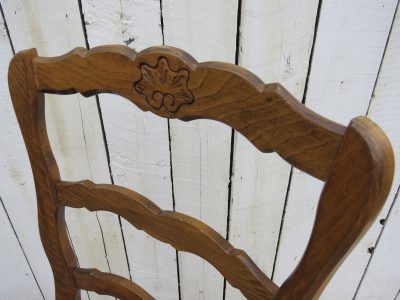 Set Of Six Oak & Rush Seated Dining Chairs - Image 9