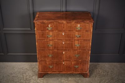 George III Walnut Chest of Drawers - Image 5