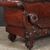 Large Rosewood Leather Sofa - Image 4